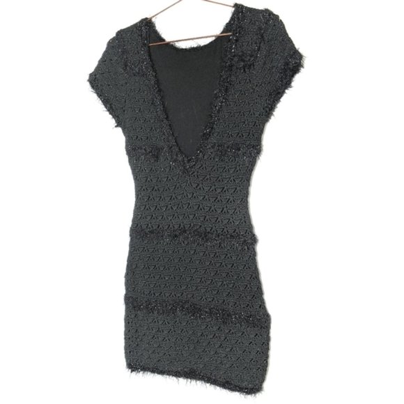 Topshop • Scoop Back Metallic Sweater Dress - Picture 2 of 7